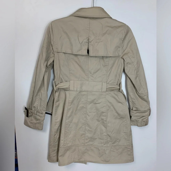 Soia &  Kyo Women’s 100% Cotton Trench Coat Belted Jacked Size Medium (FLAWED) - Picture 2 of 16